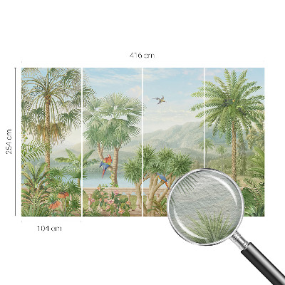 Mural de pared con estampado hermoso con un paisaje exótico