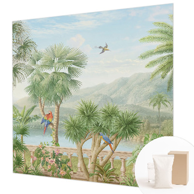 Mural de pared con estampado hermoso con un paisaje exótico