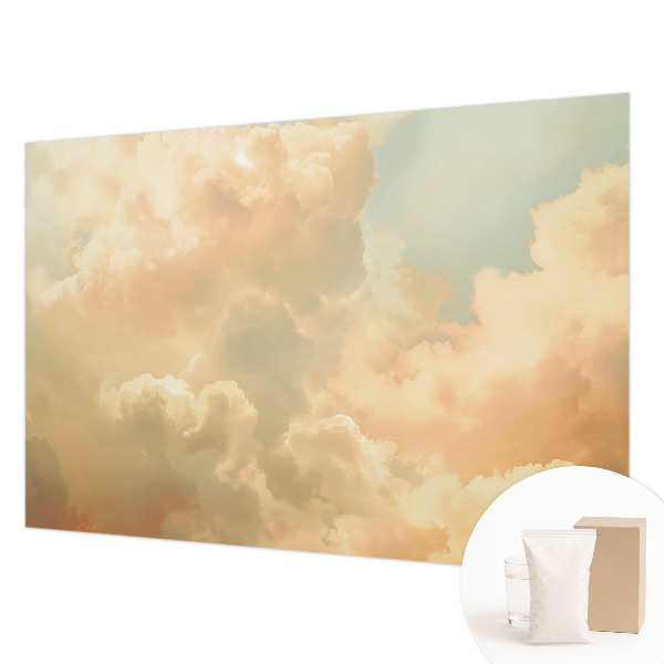 Papel mural texturado decorativo con diseño de nubes etéreas