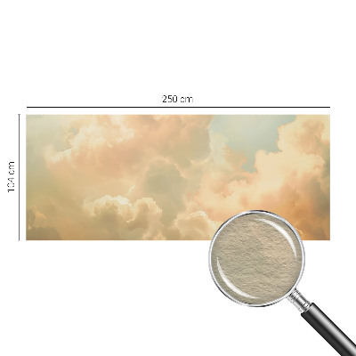 Papel mural texturado decorativo con diseño de nubes etéreas