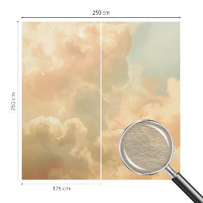Papel mural texturado decorativo con diseño de nubes etéreas