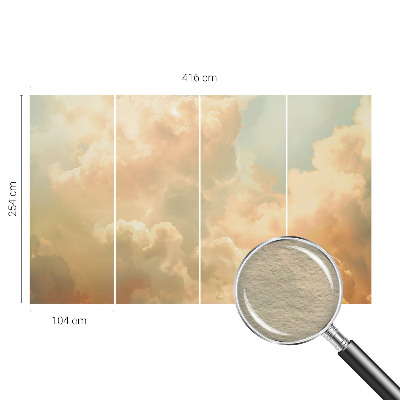 Papel mural texturado decorativo con diseño de nubes etéreas