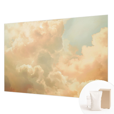 Papel mural texturado decorativo con diseño de nubes etéreas