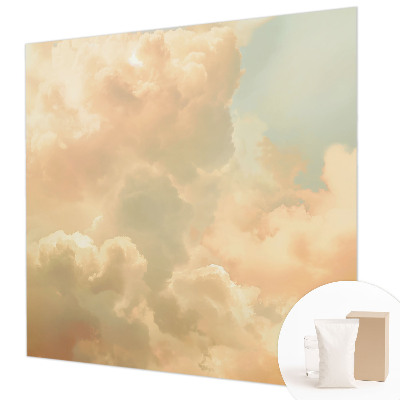 Papel mural texturado decorativo con diseño de nubes etéreas