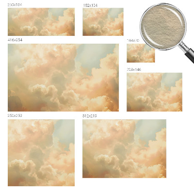 Papel mural texturado decorativo con diseño de nubes etéreas