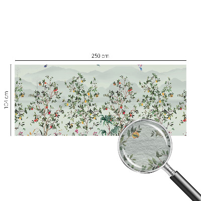 Fotomural decorativo para cabecero de cama con diseño de árboles exóticos