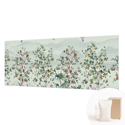 Fotomural decorativo para cabecero de cama con diseño de árboles exóticos