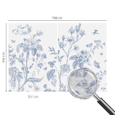 Papel mural con patrón decorativo con estampado floral