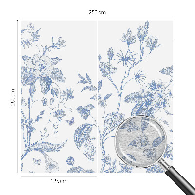 Papel mural con patrón decorativo con estampado floral