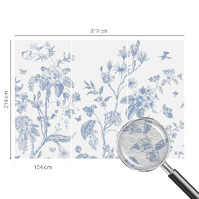 Papel mural con patrón decorativo con estampado floral