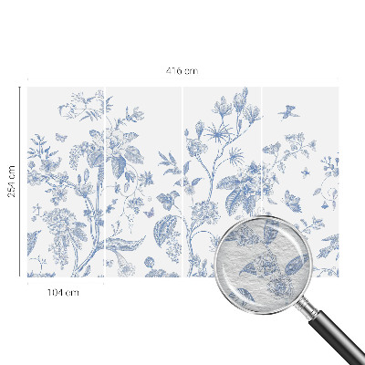 Papel mural con patrón decorativo con estampado floral