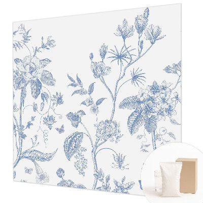 Papel mural con patrón decorativo con estampado floral