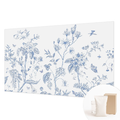 Papel mural con patrón decorativo con estampado floral