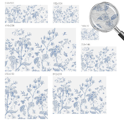 Papel mural con patrón decorativo con estampado floral
