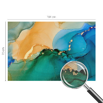 Fotomural decorativo para cabecero de cama con un diseño de olas coloridas