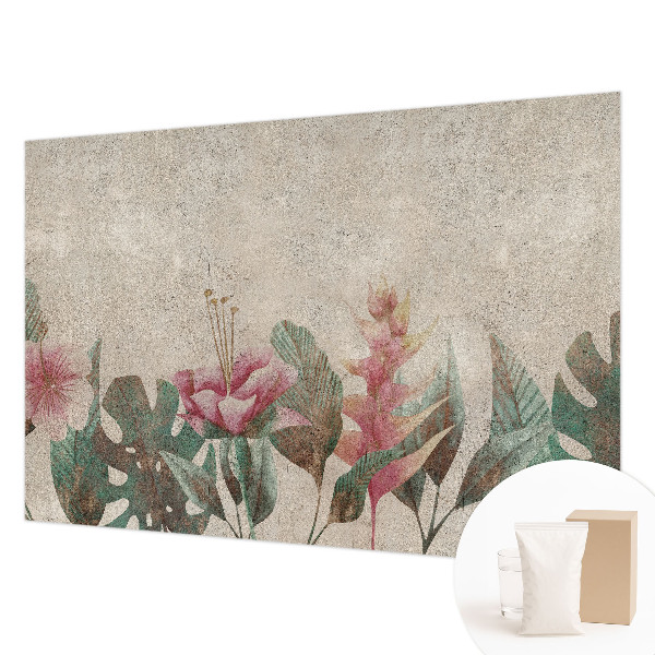 Papel mural con patrón decorativo con motivo 'Flora sutil'