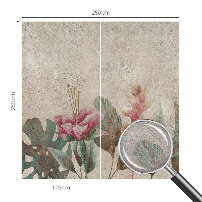 Papel mural con patrón decorativo con motivo 'Flora sutil'