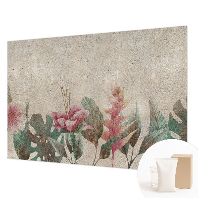 Papel mural con patrón decorativo con motivo 'Flora sutil'
