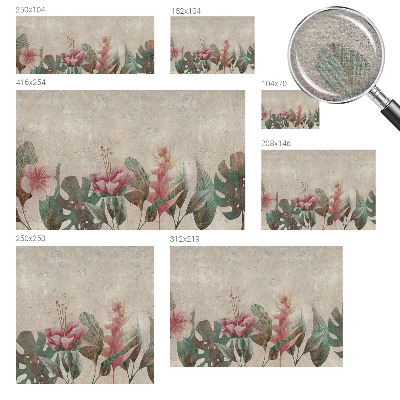 Papel mural con patrón decorativo con motivo 'Flora sutil'