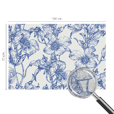 Papel mural texturado decorativo con motivo de ramas de flores