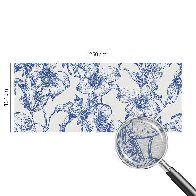Papel mural texturado decorativo con motivo de ramas de flores