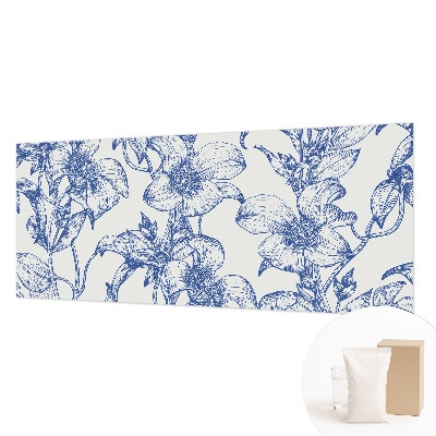Papel mural texturado decorativo con motivo de ramas de flores