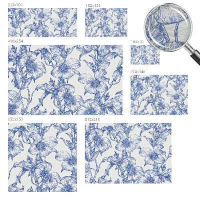 Papel mural texturado decorativo con motivo de ramas de flores