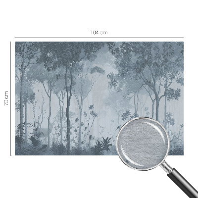 Mural de pared con estampado hermoso con el motivo «Misticismo del bosque»
