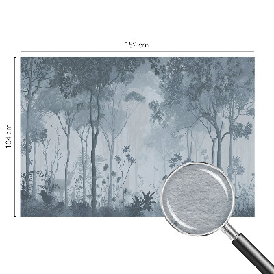Mural de pared con estampado hermoso con el motivo «Misticismo del bosque»