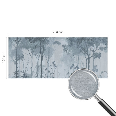 Mural de pared con estampado hermoso con el motivo «Misticismo del bosque»