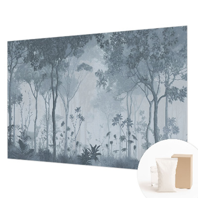 Mural de pared con estampado hermoso con el motivo «Misticismo del bosque»