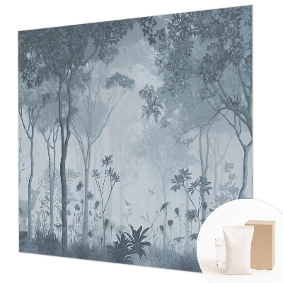 Mural de pared con estampado hermoso con el motivo «Misticismo del bosque»