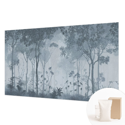 Mural de pared con estampado hermoso con el motivo «Misticismo del bosque»