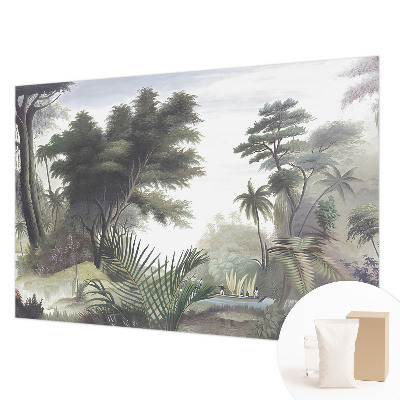 Mural decorativo con un paisaje exótico