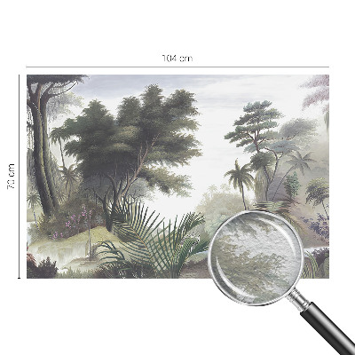 Mural decorativo con un paisaje exótico