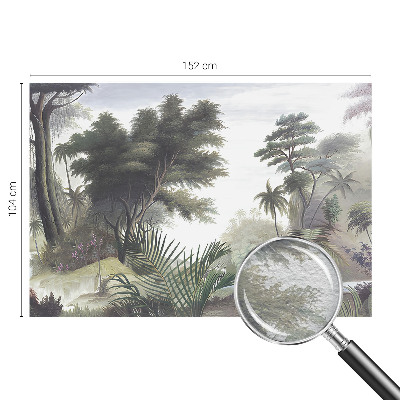Mural decorativo con un paisaje exótico