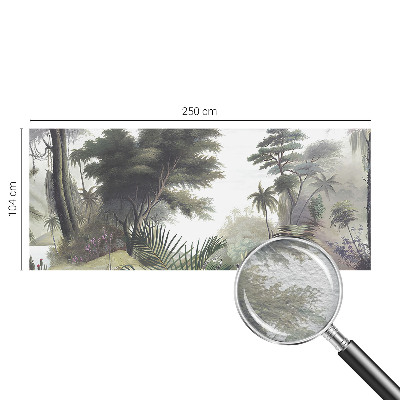 Mural decorativo con un paisaje exótico