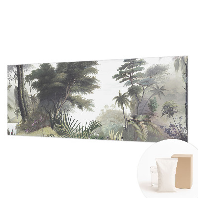 Mural decorativo con un paisaje exótico