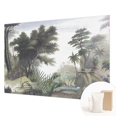 Mural decorativo con un paisaje exótico