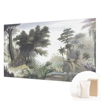 Mural decorativo con un paisaje exótico