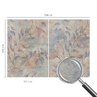 Fotomural decorativo para cabecero de cama con diseño de hojas abstractas