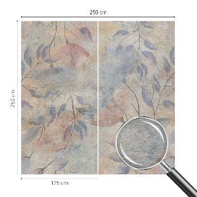 Fotomural decorativo para cabecero de cama con diseño de hojas abstractas