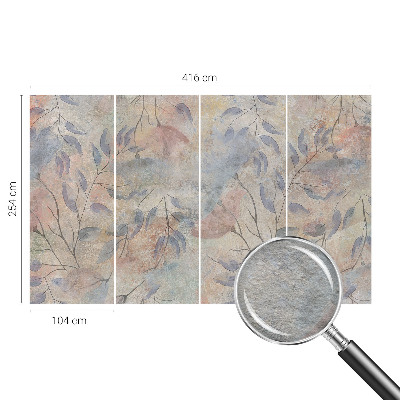Fotomural decorativo para cabecero de cama con diseño de hojas abstractas