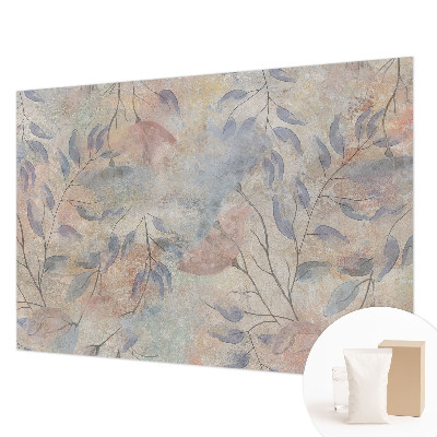 Fotomural decorativo para cabecero de cama con diseño de hojas abstractas