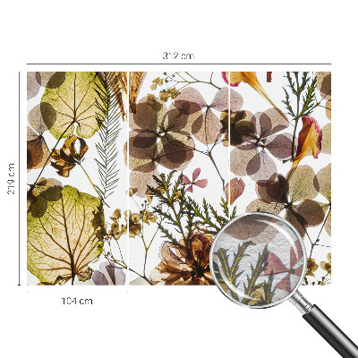 Papel mural con patrón decorativo con composición de fibras naturales