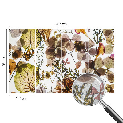 Papel mural con patrón decorativo con composición de fibras naturales