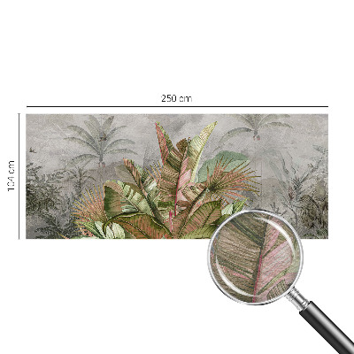 Papel mural texturado decorativo con motivo de selva exótica