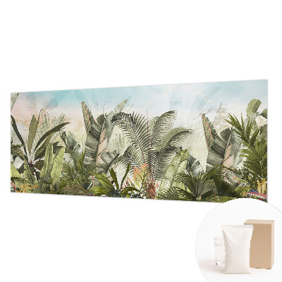 Mural de pared con estampado hermoso con motivo de paraíso tropical