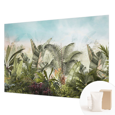 Mural de pared con estampado hermoso con motivo de paraíso tropical