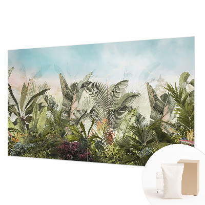 Mural de pared con estampado hermoso con motivo de paraíso tropical